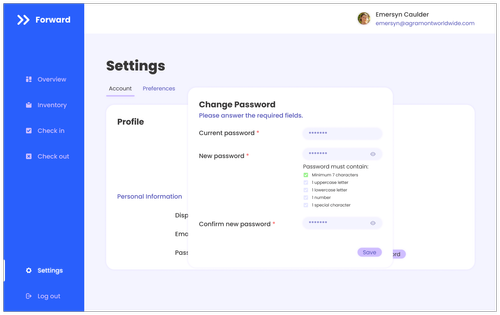 Change password