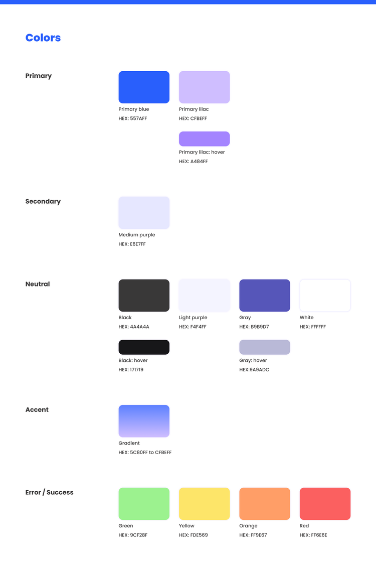 Color palette
