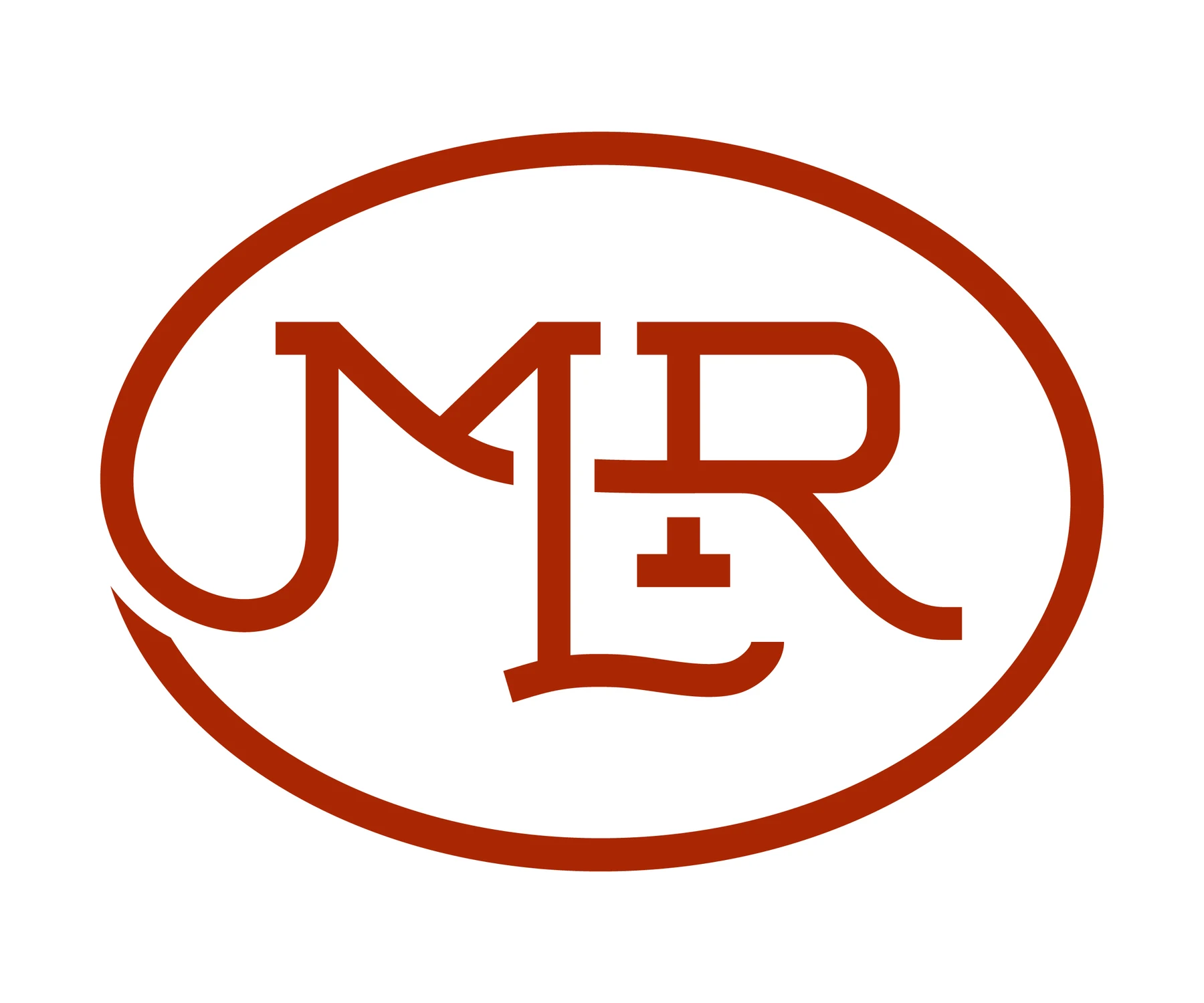 The final Merritt Lane Ranch monogram logo in burnt red