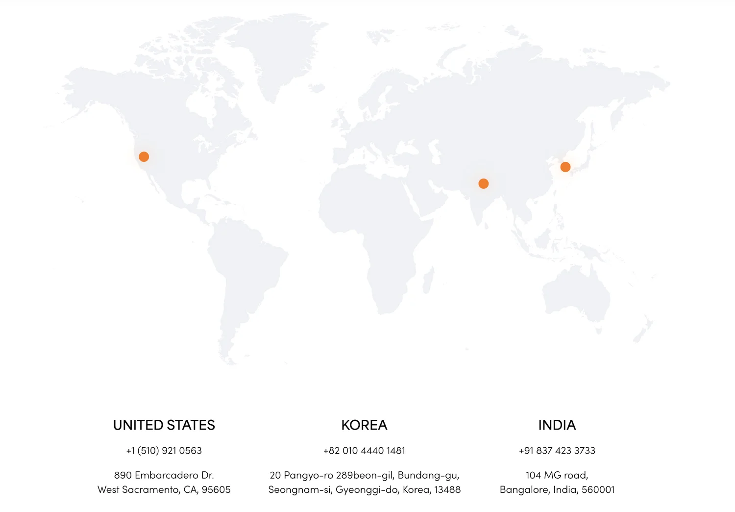 Global locations map