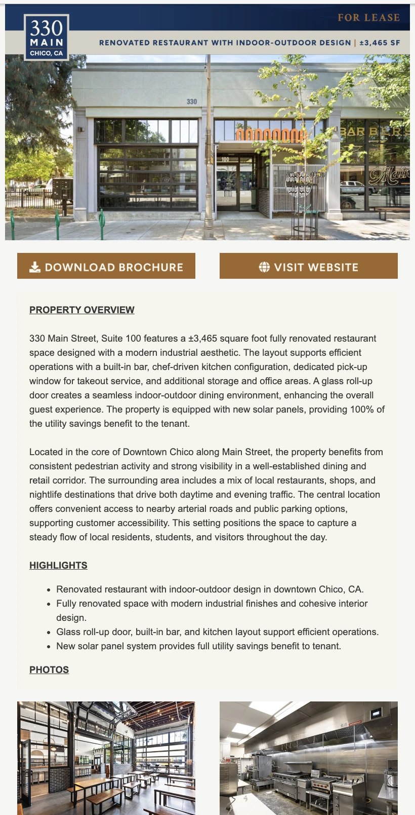 330 Main Street listing email